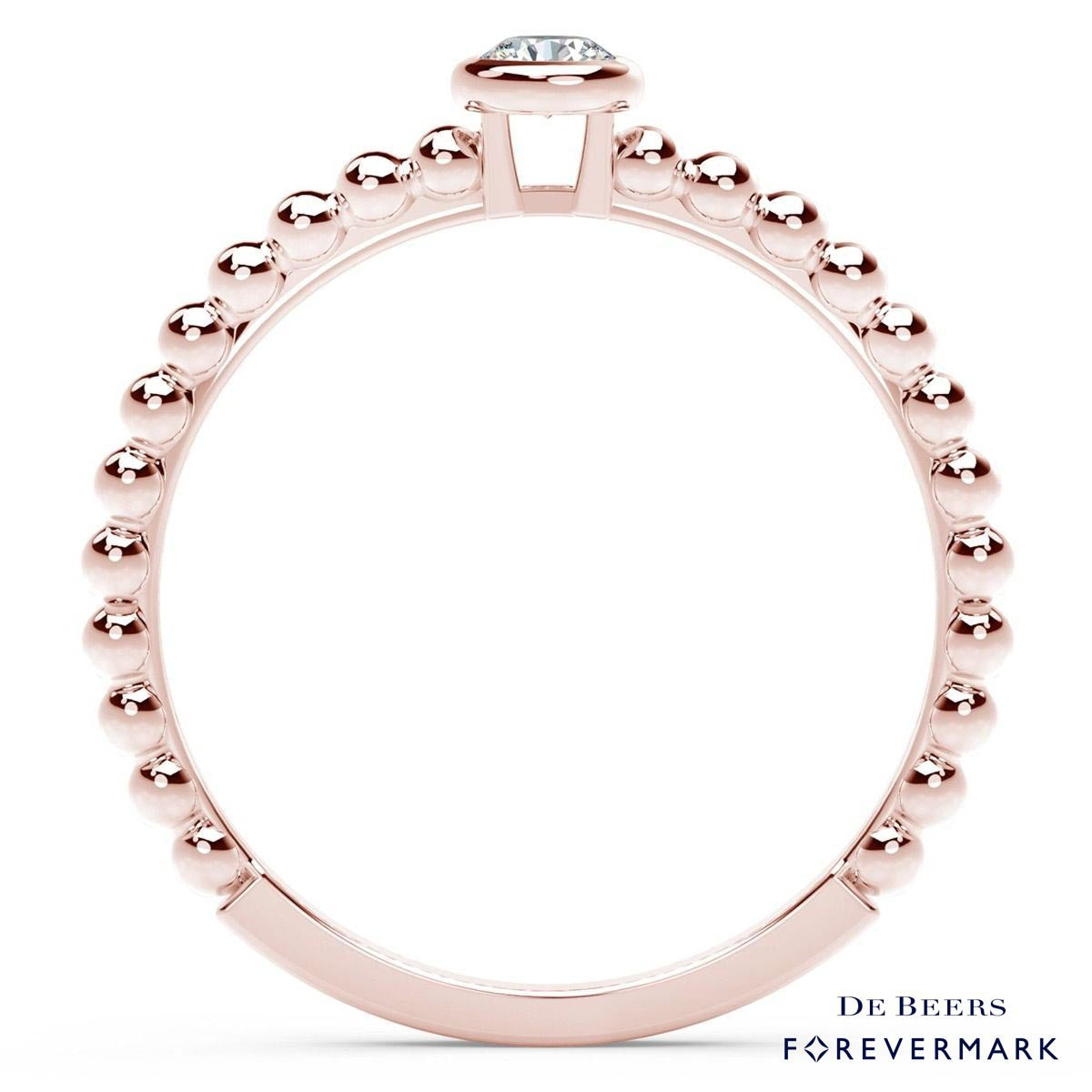 Forevermark Tribute Collection Diamond Stackable Ring in 18kt Rose Gold (1/10ct)