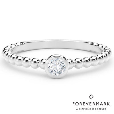 De Beers Forevermark Tribute Collection Diamond Stackable Ring in 18kt White Gold (1/10ct)