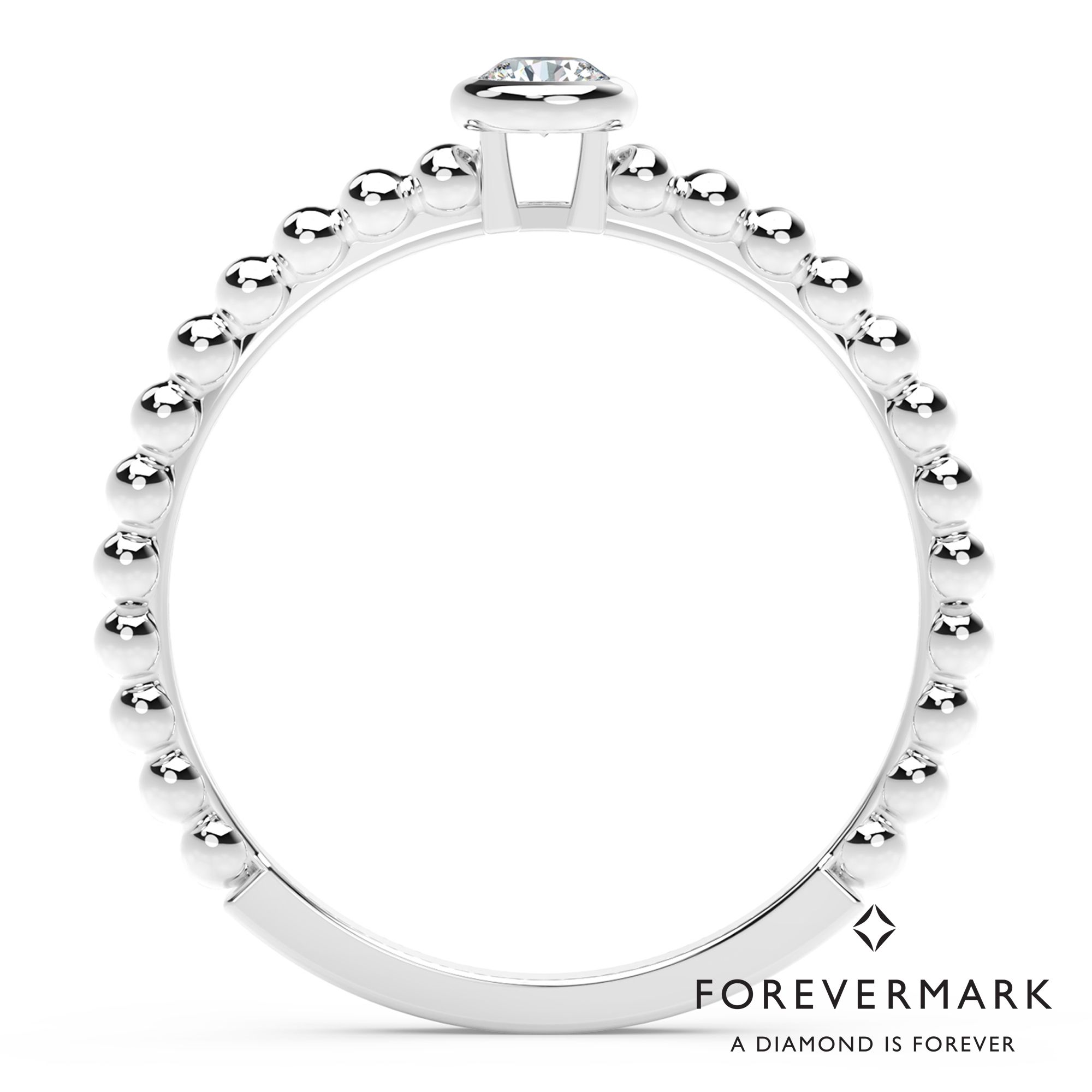 De Beers Forevermark Tribute Collection Diamond Stackable Ring in 18kt White Gold (1/10ct)