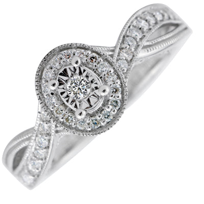 Diamond Engagement Ring in 10kt White Gold (1/4ct tw)
