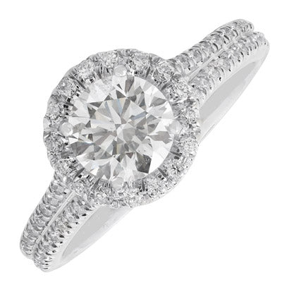 Diamond Engagement Ring in 18kt White Gold (1 3/8ct tw)
