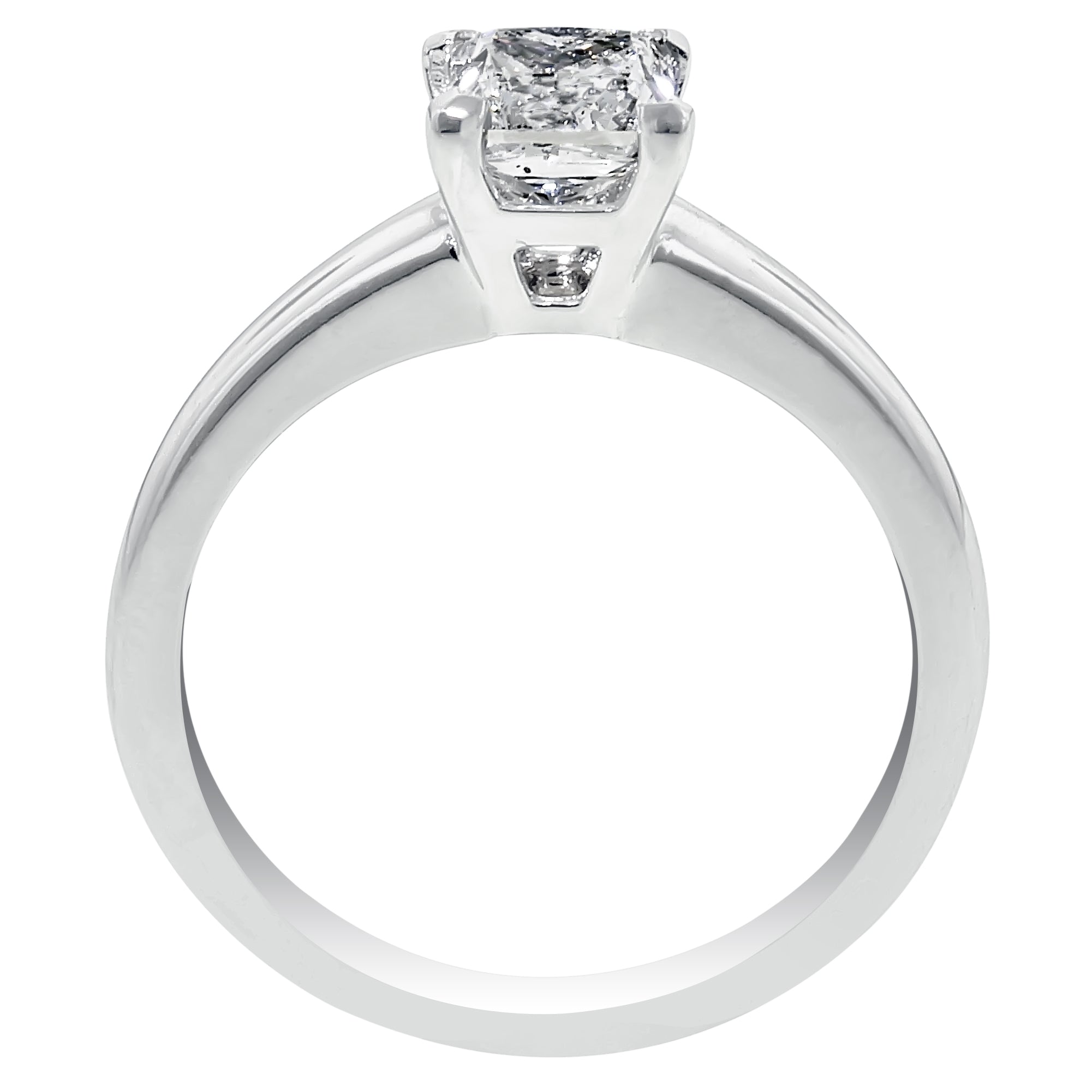 Princess Diamond Solitaire Ring in 14kt White Gold (1ct)