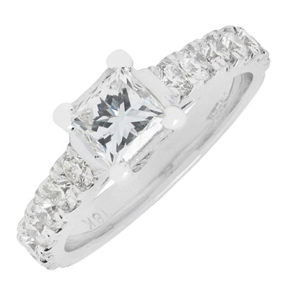 Princess Cut Diamond Engagement Ring in 18kt White Gold (1ct tw)