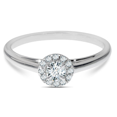 Forevermark Center of My Universe Diamond Halo Ring in 18kt White Gold (1/4ct tw)