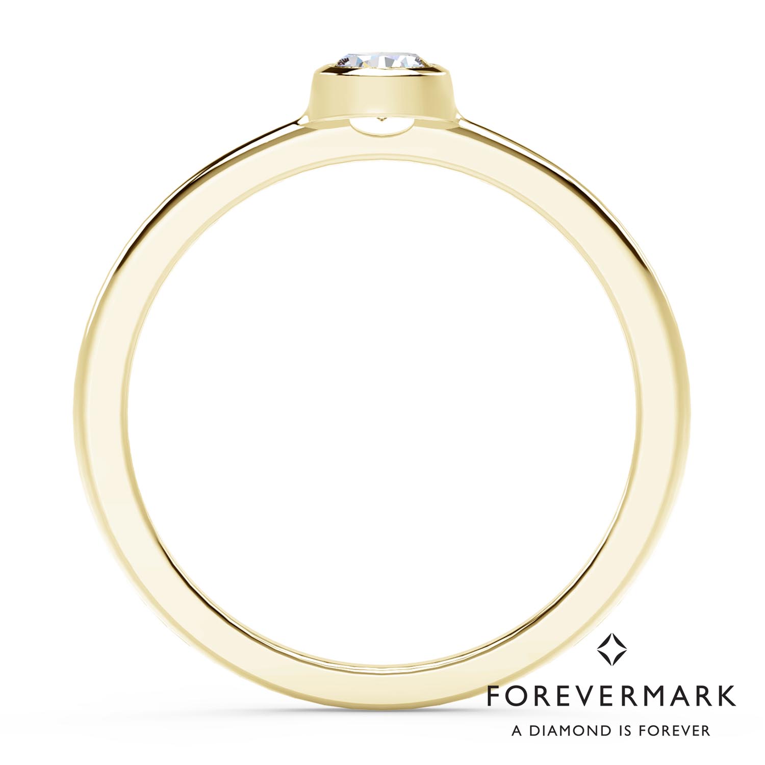 Forevermark Tribute Collection Classic Bezel Stackable Ring in 18kt Yellow Gold (1/5ct)