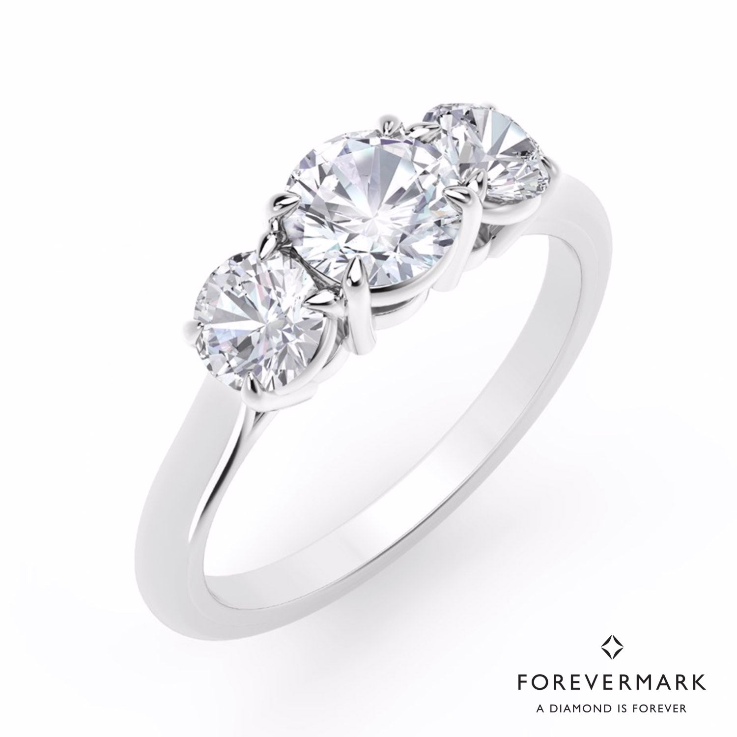 Forevermark Journey Three Stone Diamond Ring in Platinum (1ct tw)
