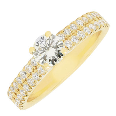 Diamond Engagement Ring in 18kt Yellow Gold (7/8ct tw)