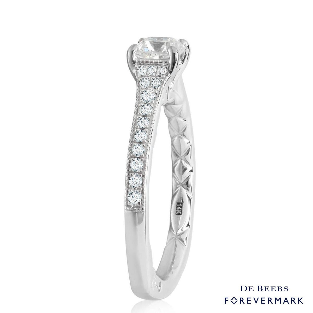 3/4 Carat Round Cut Diamond Solitaire Engagement Ring Platinum 4 Prong  (D-F, VS2-SI1, 0.74 c.t.w) Ideal Cut | Amazon.com