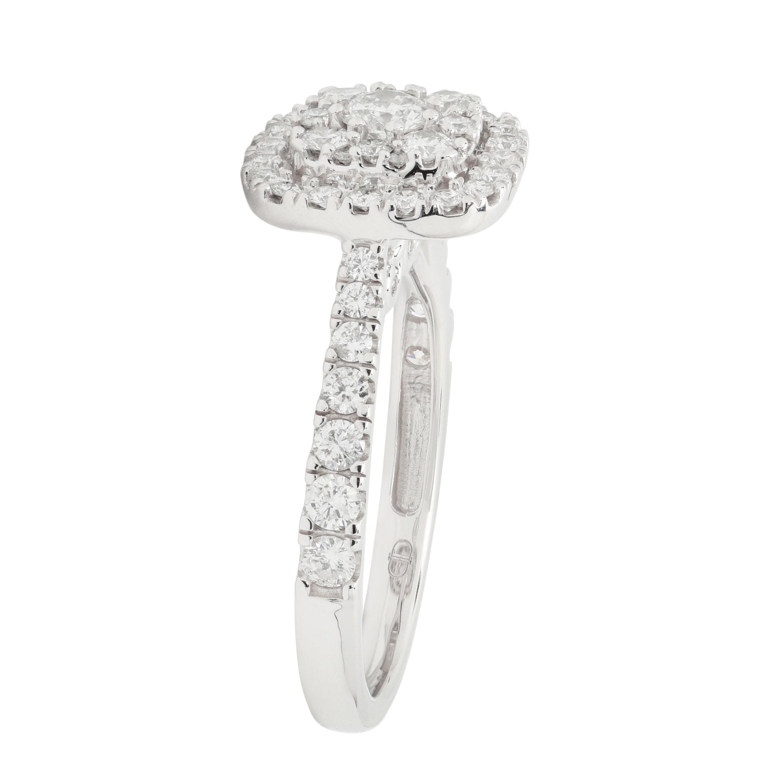 Cushion Diamond Halo Ring in 10kt White Gold (1ct tw)