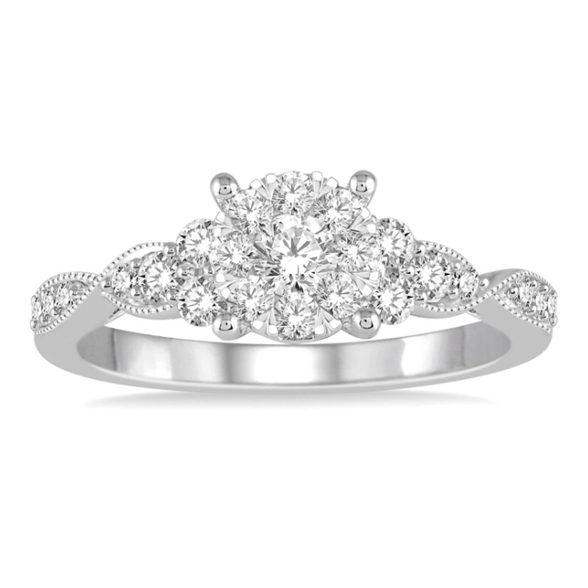 Lovebright Diamond Engagement Ring in 14kt White Gold (1/2ct tw)