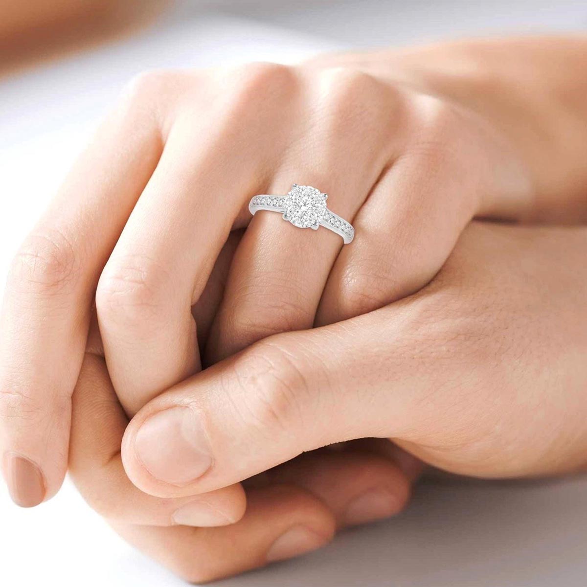 Lovebright Diamond Engagement Ring in 14kt White Gold (3/4ct tw)