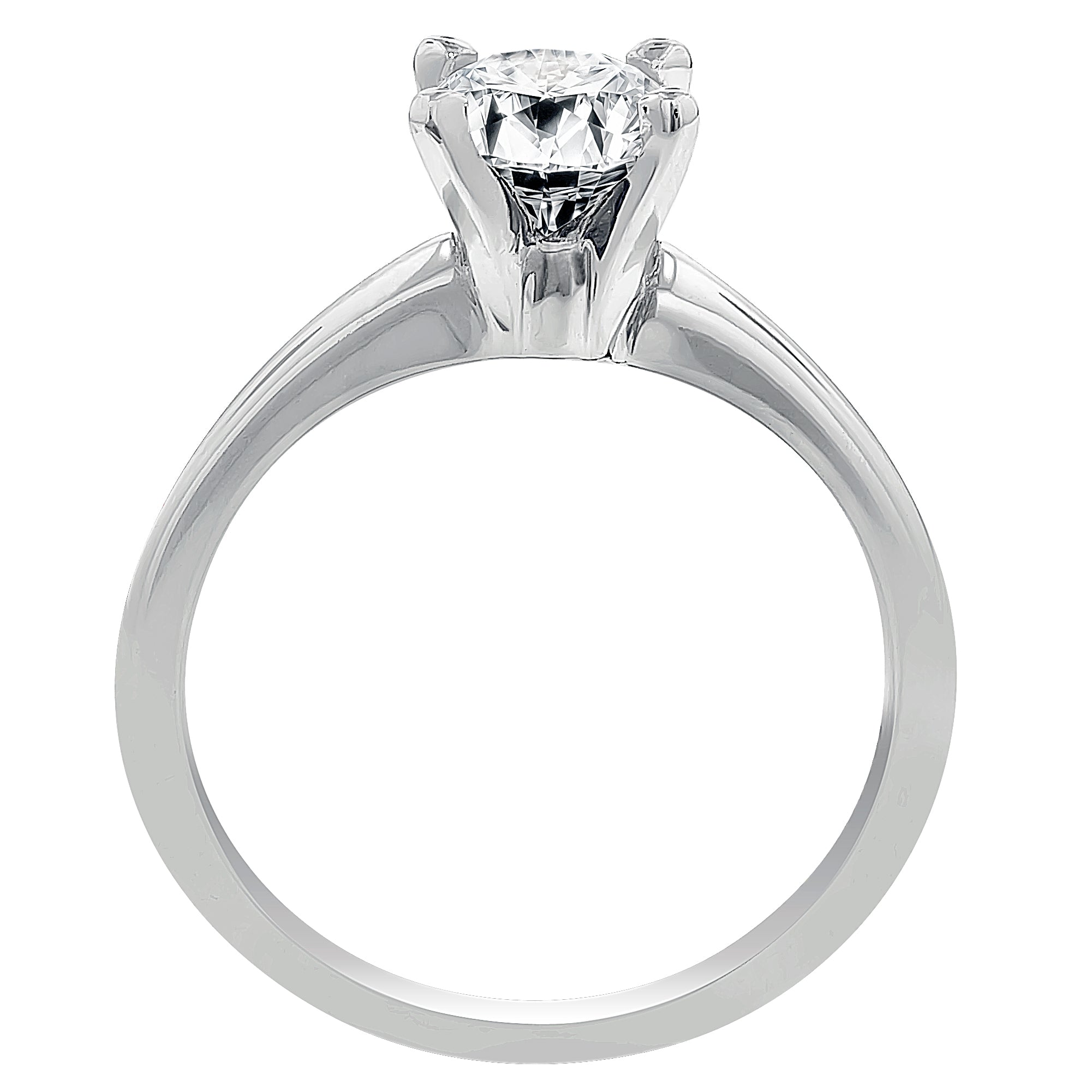 Diamond Solitaire Ring in 14kt White Gold (1 1/4ct)