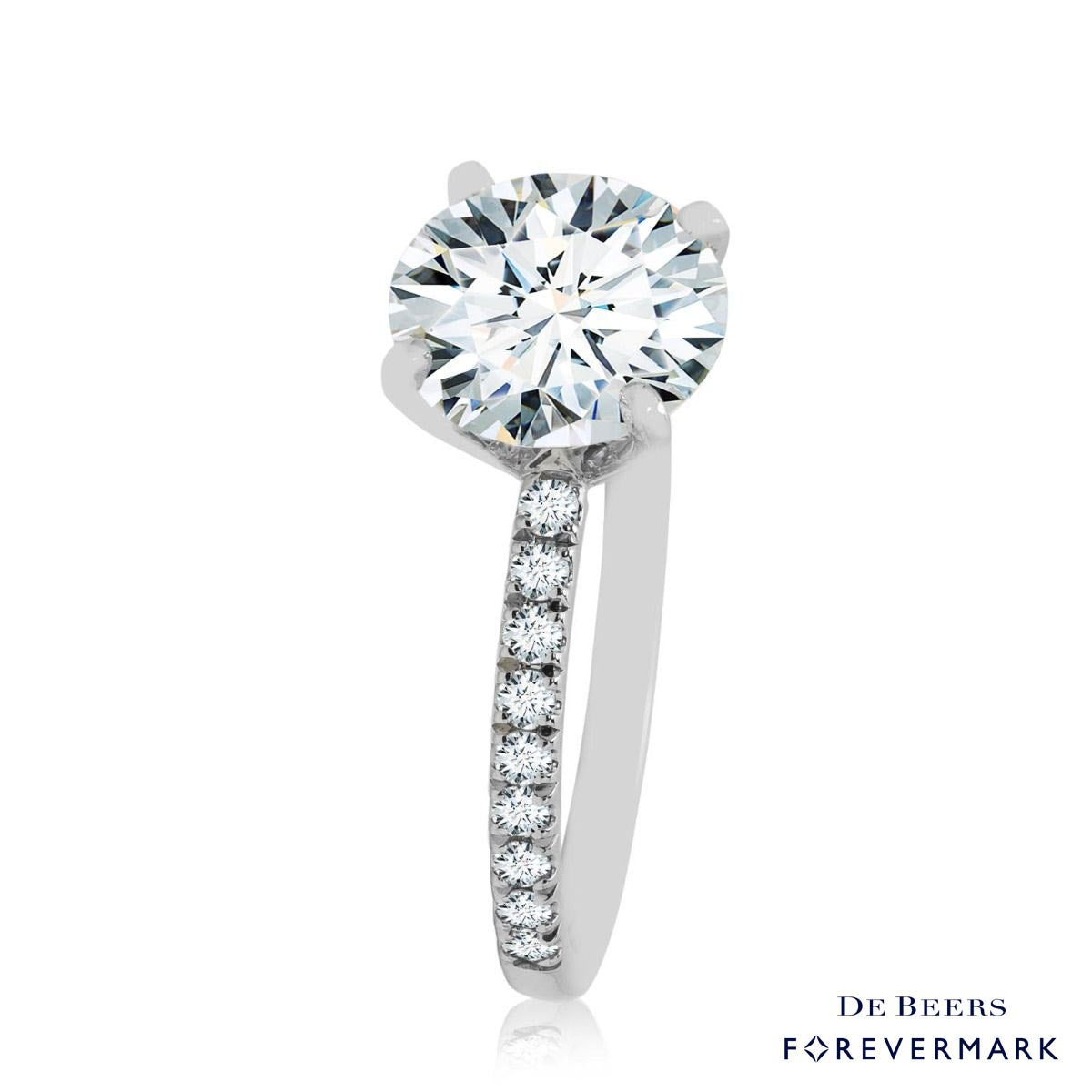De Beers Forevermark Exceptional Diamond Solitaire Ring in Platinum (3 3/8ct tw)