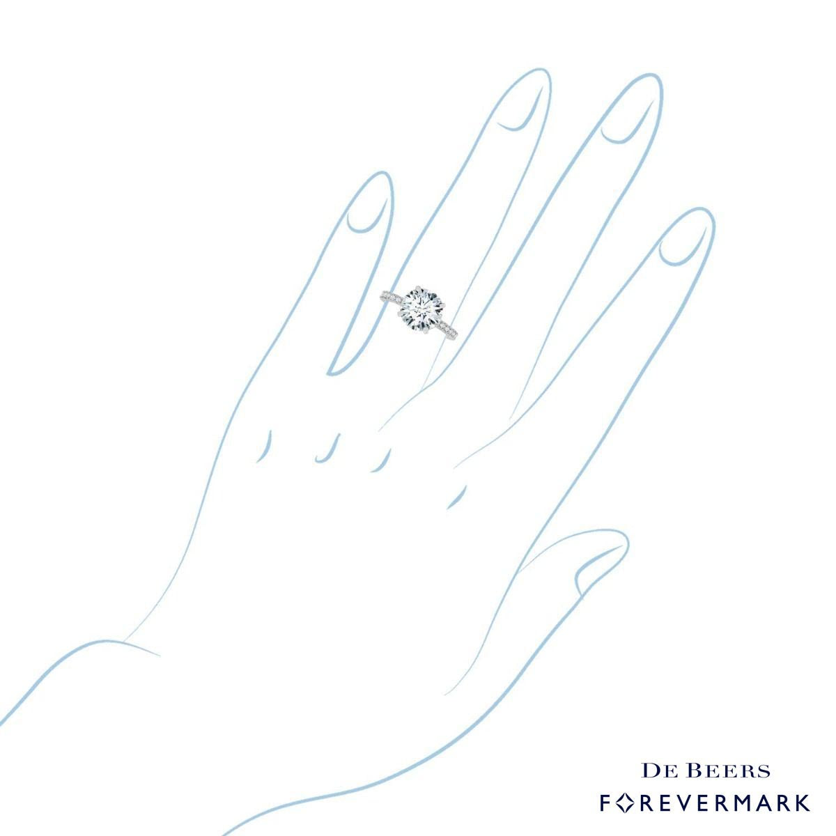 De Beers Forevermark Exceptional Diamond Solitaire Ring in Platinum (3 3/8ct tw)