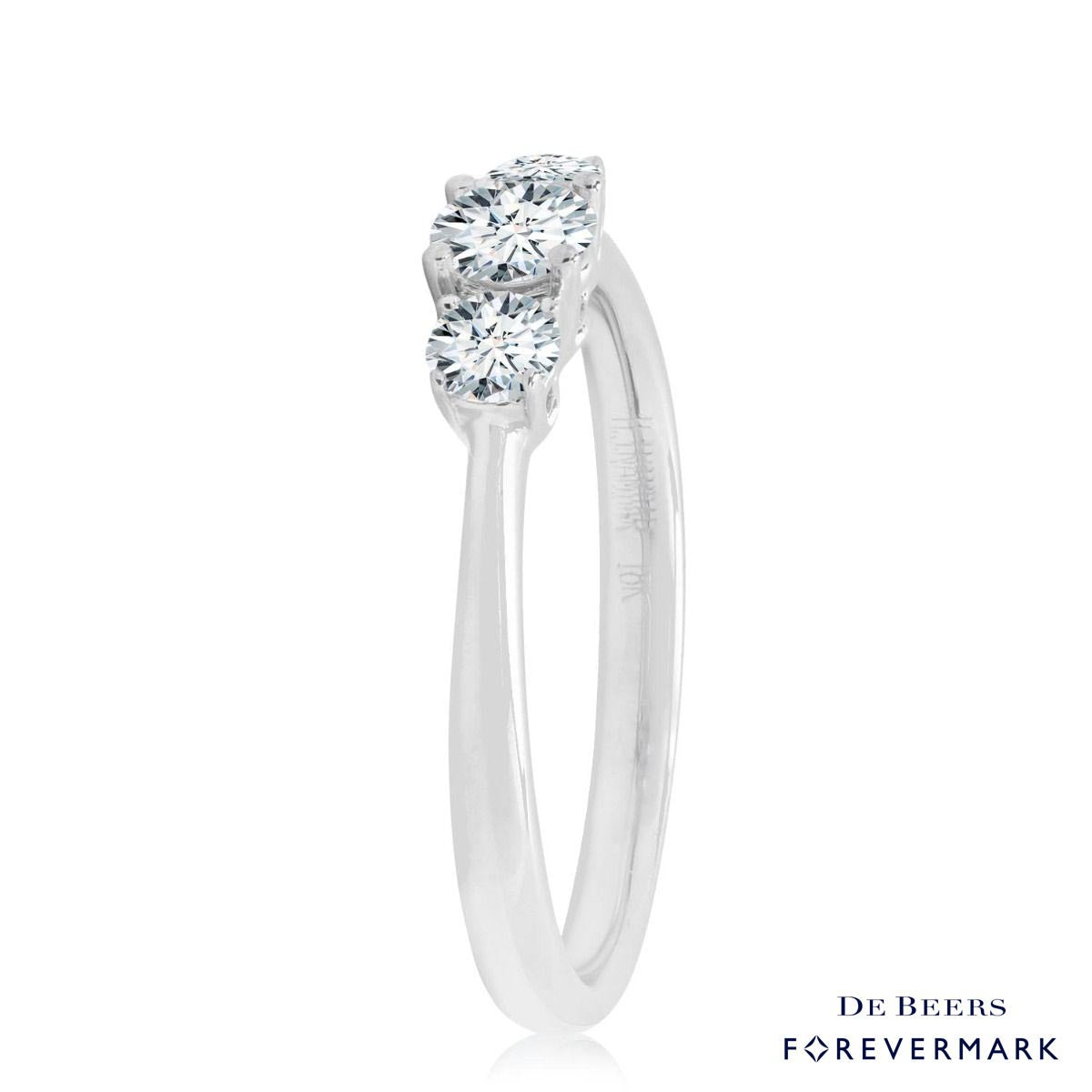 Forevermark Diamond Three Stone Ring in 18kt White Gold (1/2ct tw)