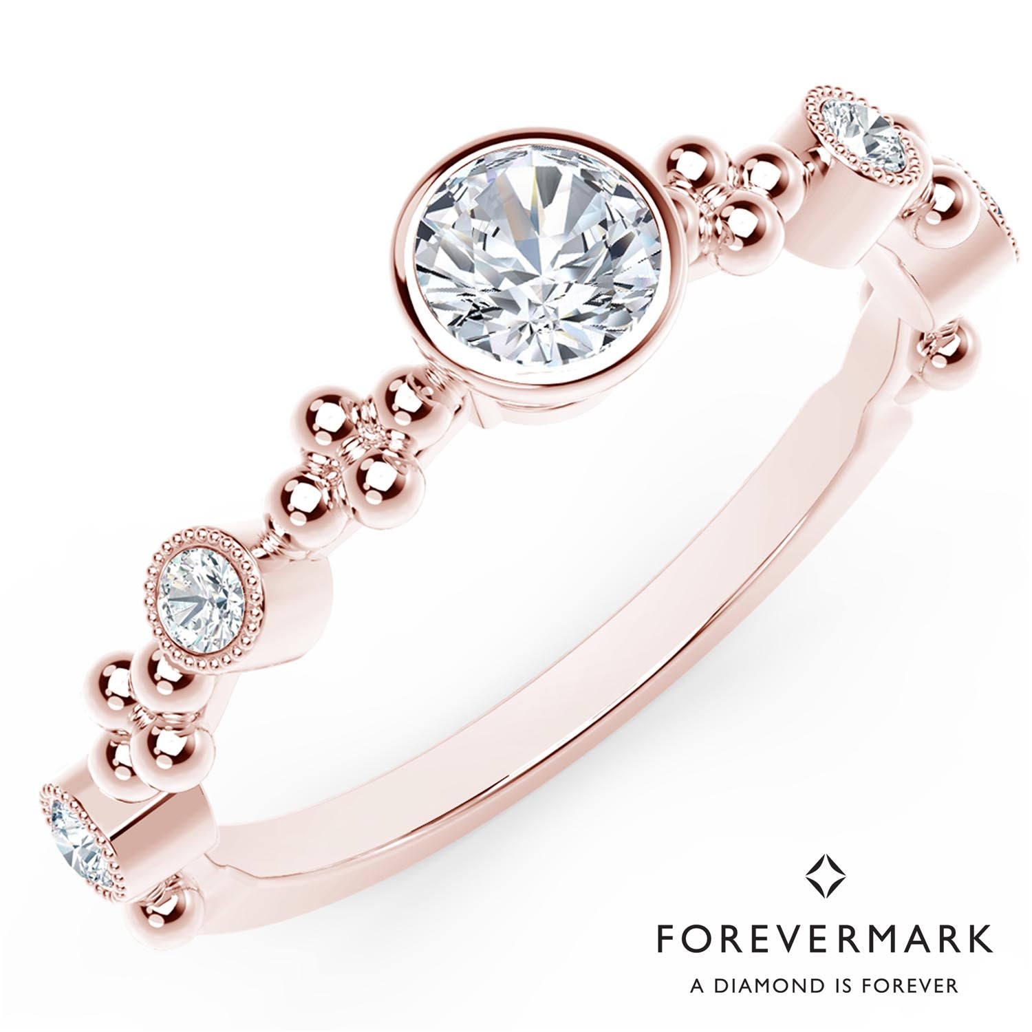 Forevermark Tribute Collection Feminine Diamond Ring in 18kt Rose Gold (1/3ct tw)