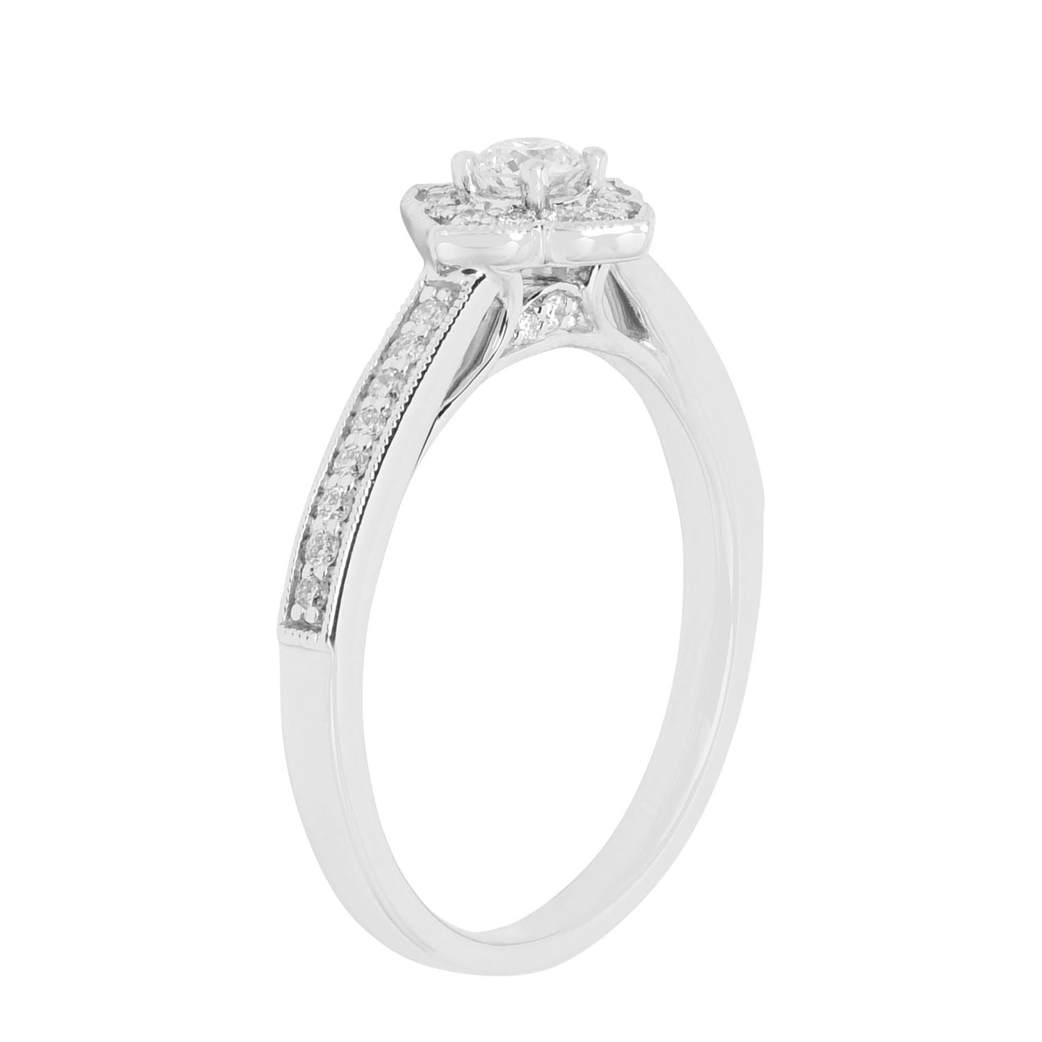 Diamond Ring with Three Diamond Side Stones | Dalgleish Diamonds »  Dalgleish Diamonds