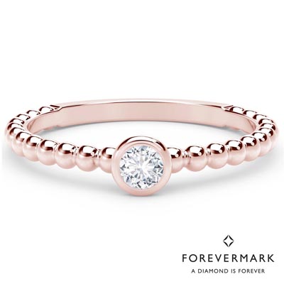 De Beers Forevermark Tribute Collection Diamond Stackable Ring in 18kt Rose Gold (1/7ct tw)