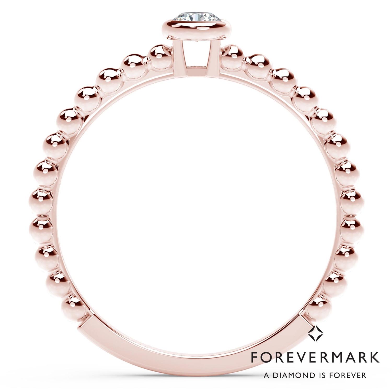 De Beers Forevermark Tribute Collection Diamond Stackable Ring in 18kt Rose Gold (1/7ct tw)