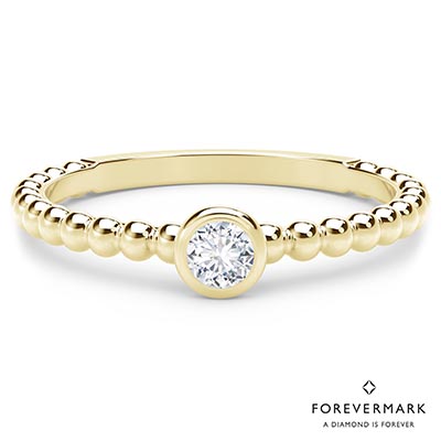 De Beers Forevermark Tribute Collection Diamond Stackable Ring in 18kt Yellow Gold (1/7ct tw)