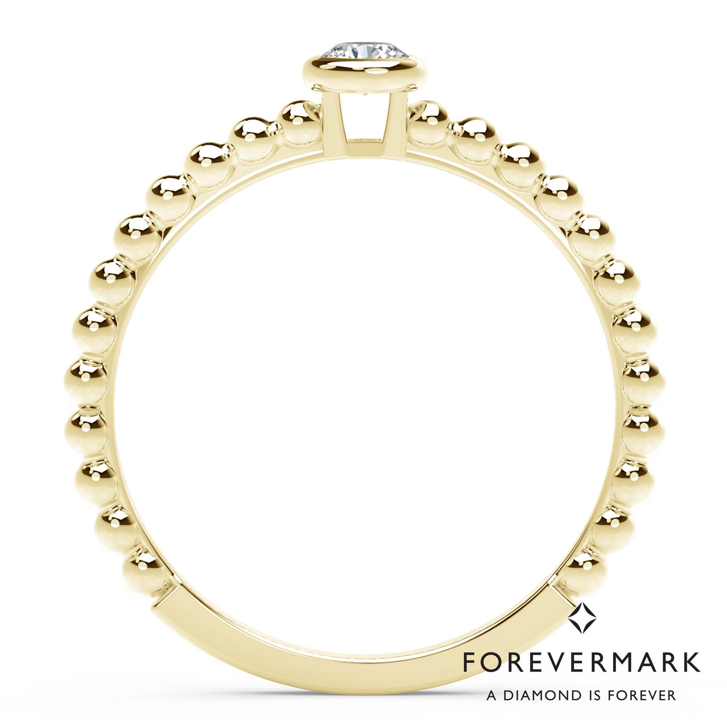 De Beers Forevermark Tribute Collection Diamond Stackable Ring in 18kt Yellow Gold (1/7ct tw)