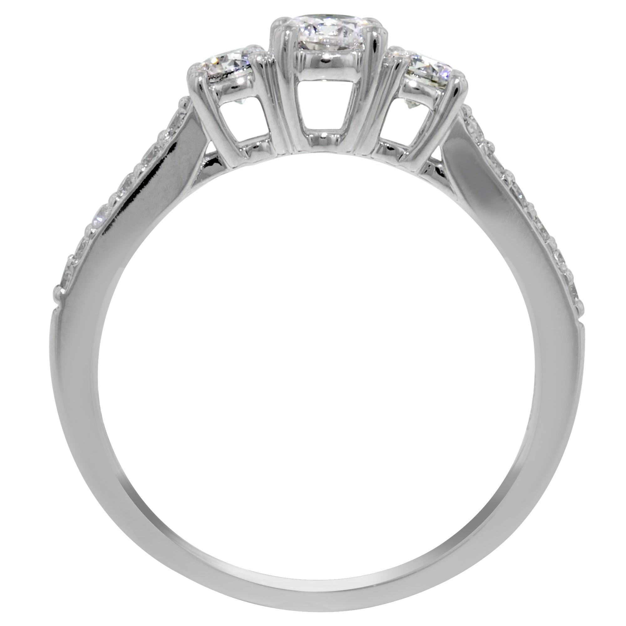 Northern Star Diamond Three Stone Engagement Ring in 14kt White Gold (3/4ct tw)