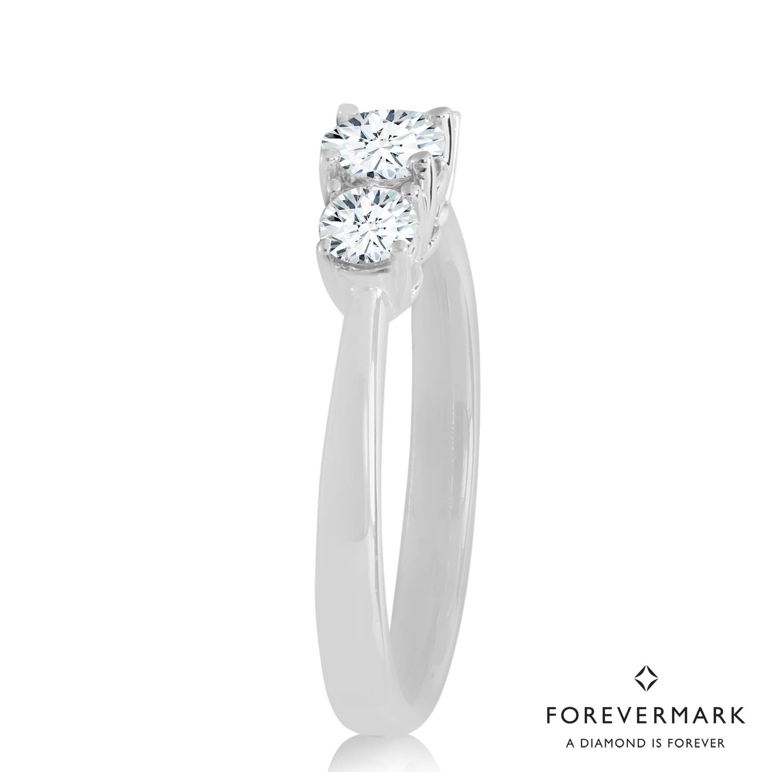 De Beers Forevermark Diamond Three Stone Ring in 18kt White Gold (5/8ct tw)