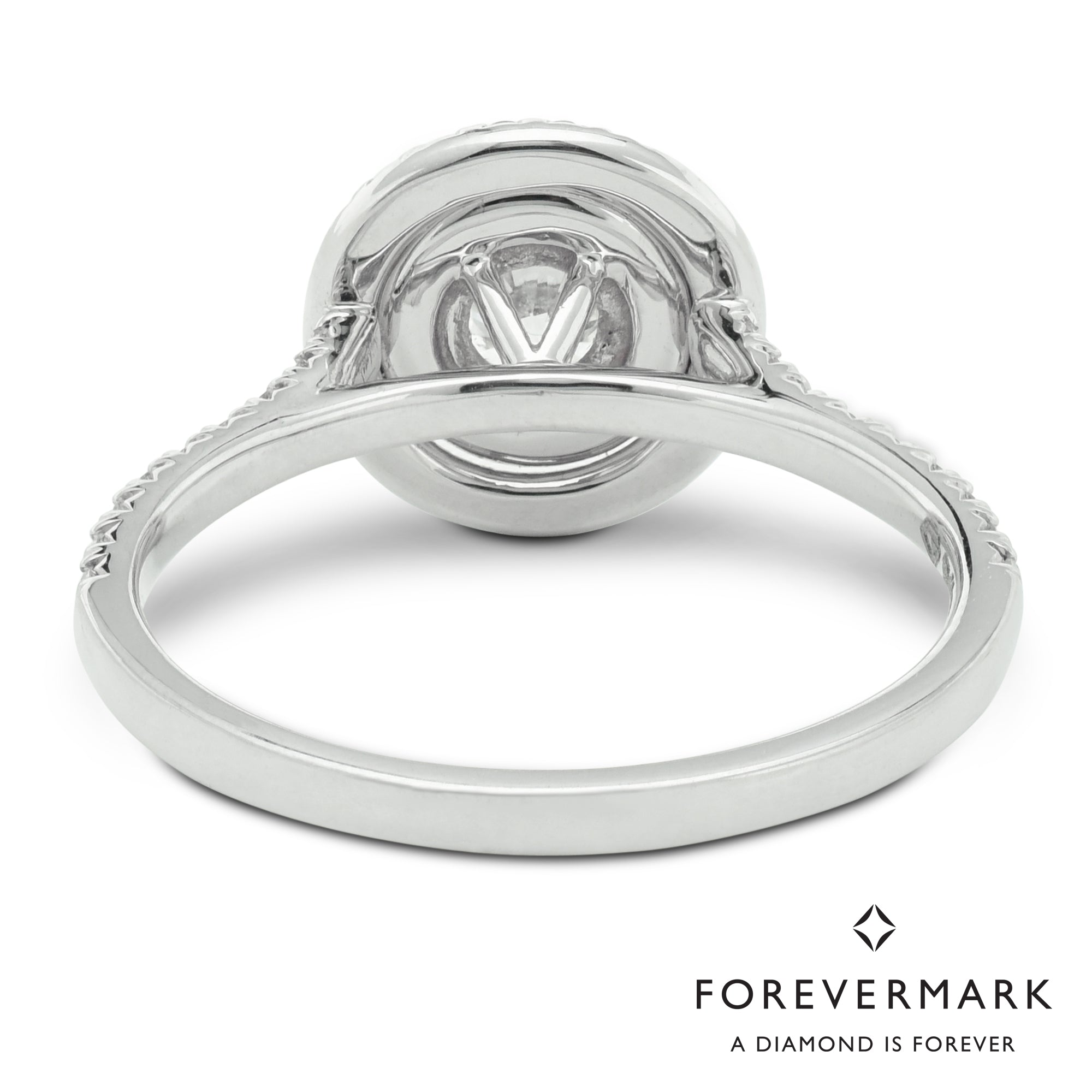 Diamond Center of My Universe Double Halo Diamond Engagement Ring in 18kt White Gold (3/4ct tw)