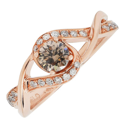 Champagne Diamond Engagement Ring in 14kt Rose Gold (5/8ct tw)