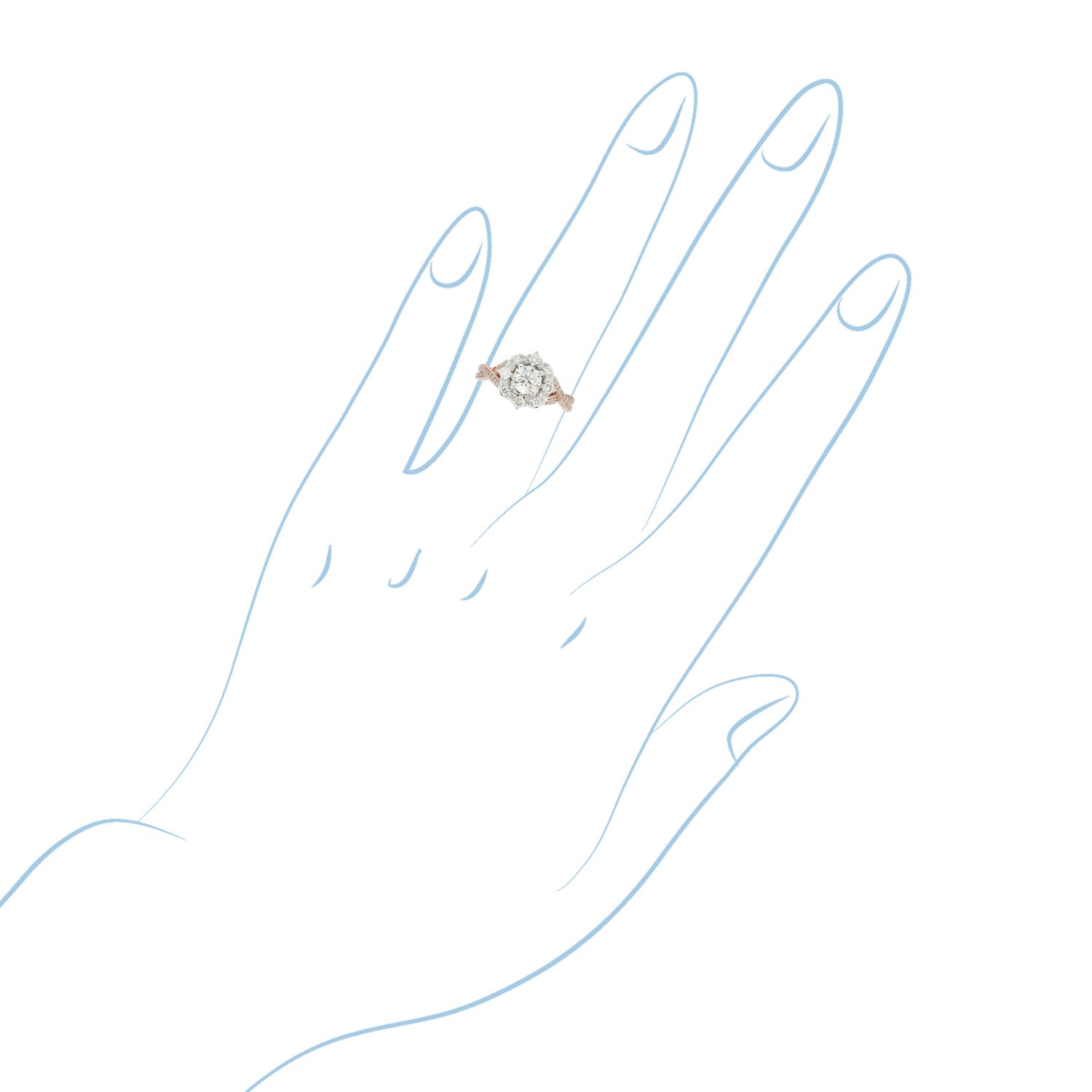Diamond Engagement Ring in 14kt Rose Gold (1 1/4ct tw)