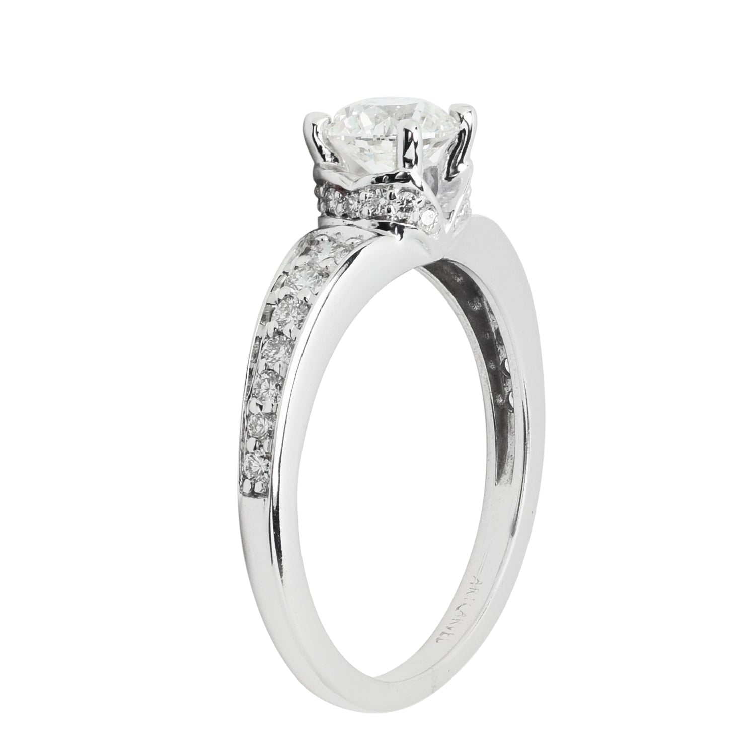 Estate Diamond Engagement Ring in 14kt White Gold (1ct tw)