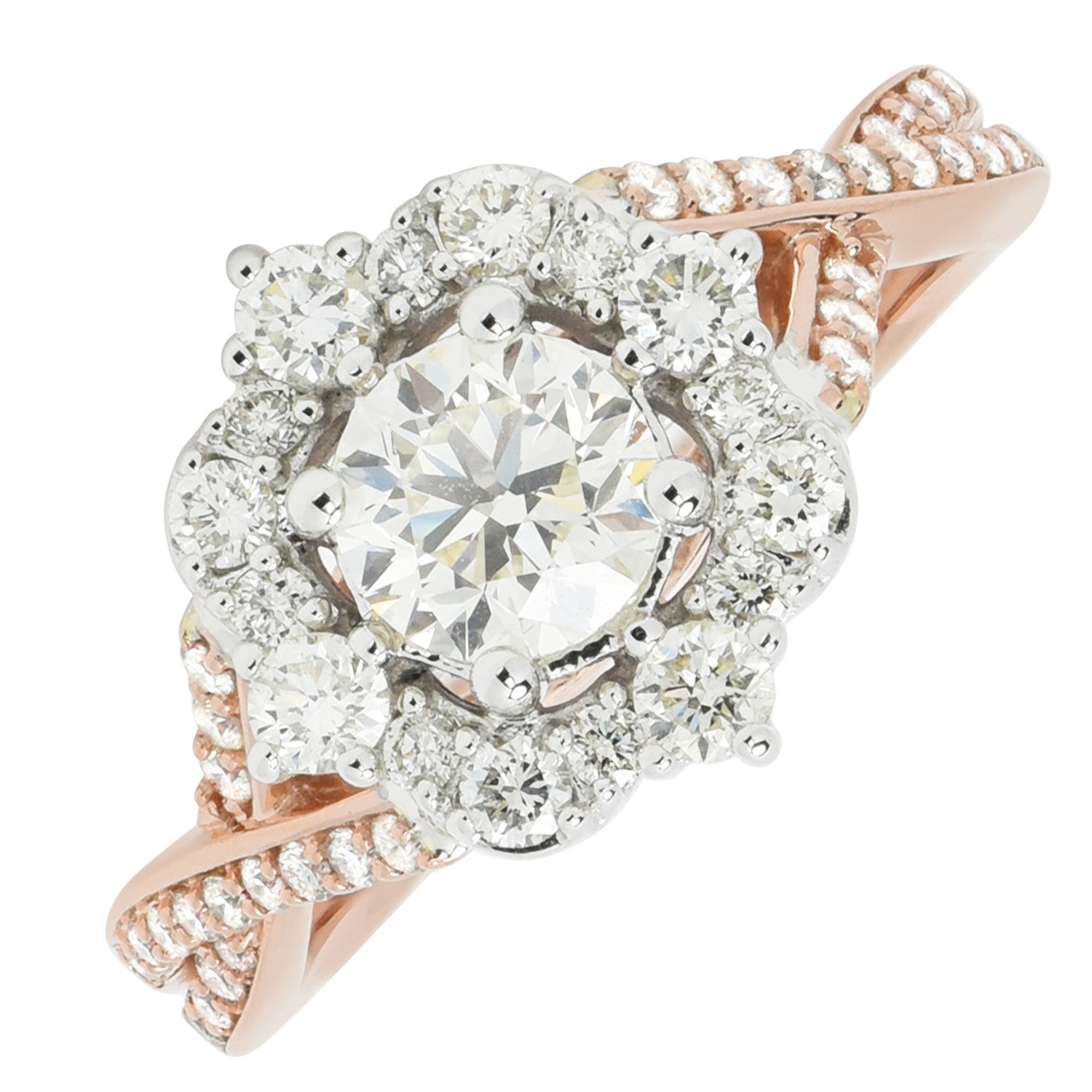 Diamond Engagement Ring in 14kt Rose and White Gold (1 1/4ct tw)
