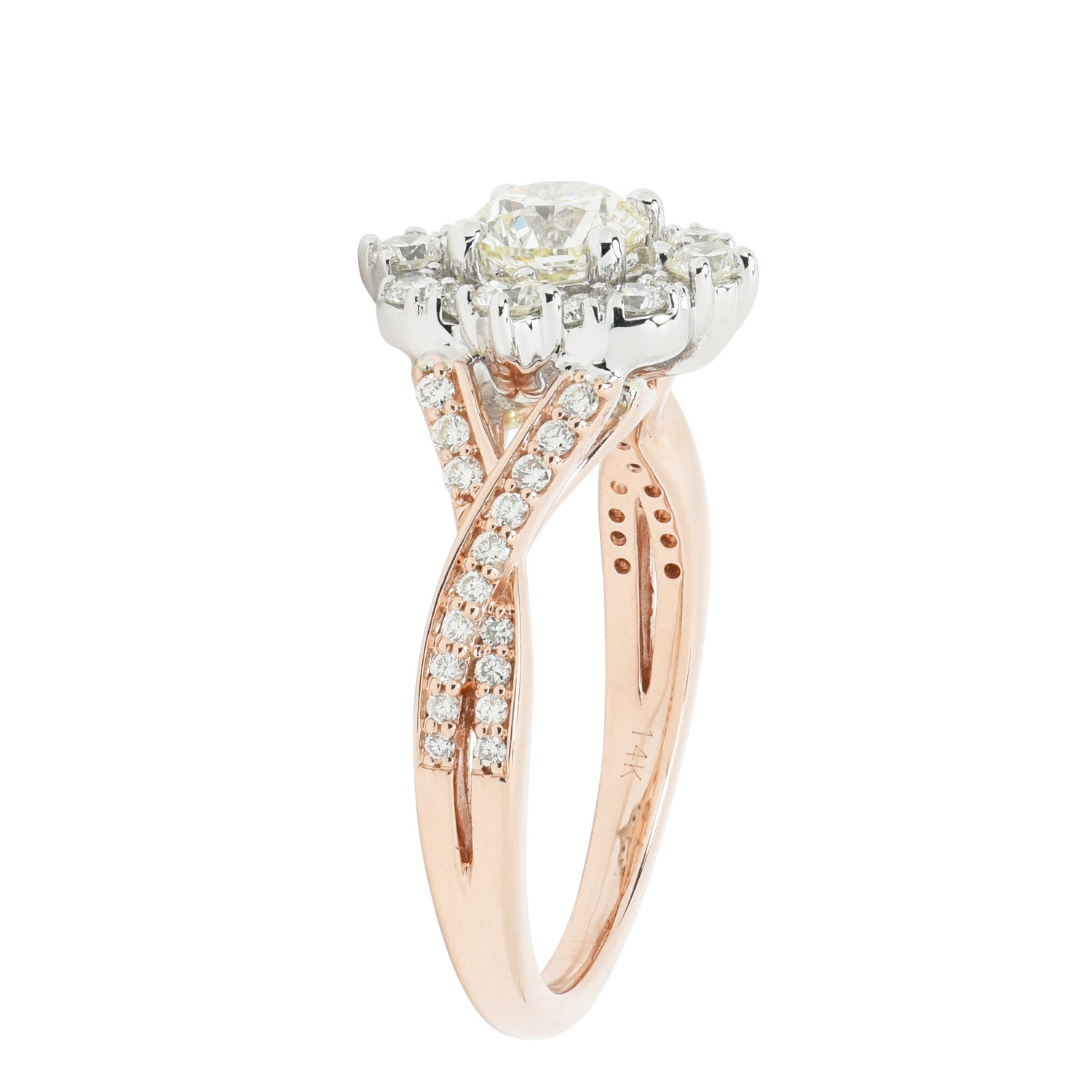 Diamond Engagement Ring in 14kt Rose and White Gold (1 1/4ct tw)