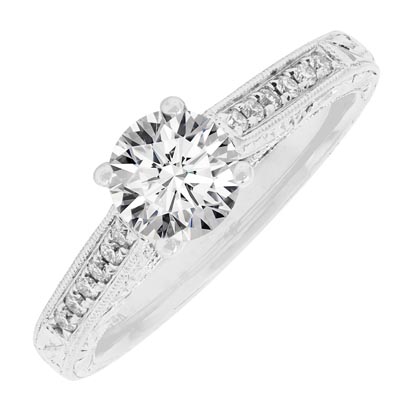 Diamond Engagement Ring in 14kt White Gold (7/8ct tw)