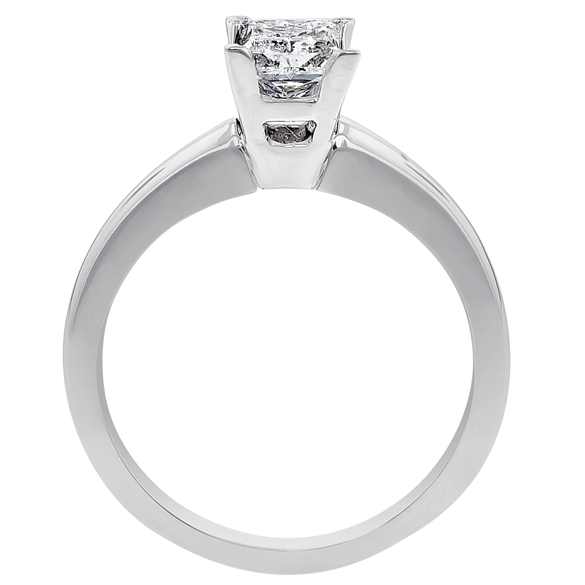 Princess Cut Diamond Solitaire Engagement Ring in 14kt White Gold (3/4ct)