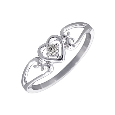 Diamond Promise Ring in 10kt White Gold (.05ct)