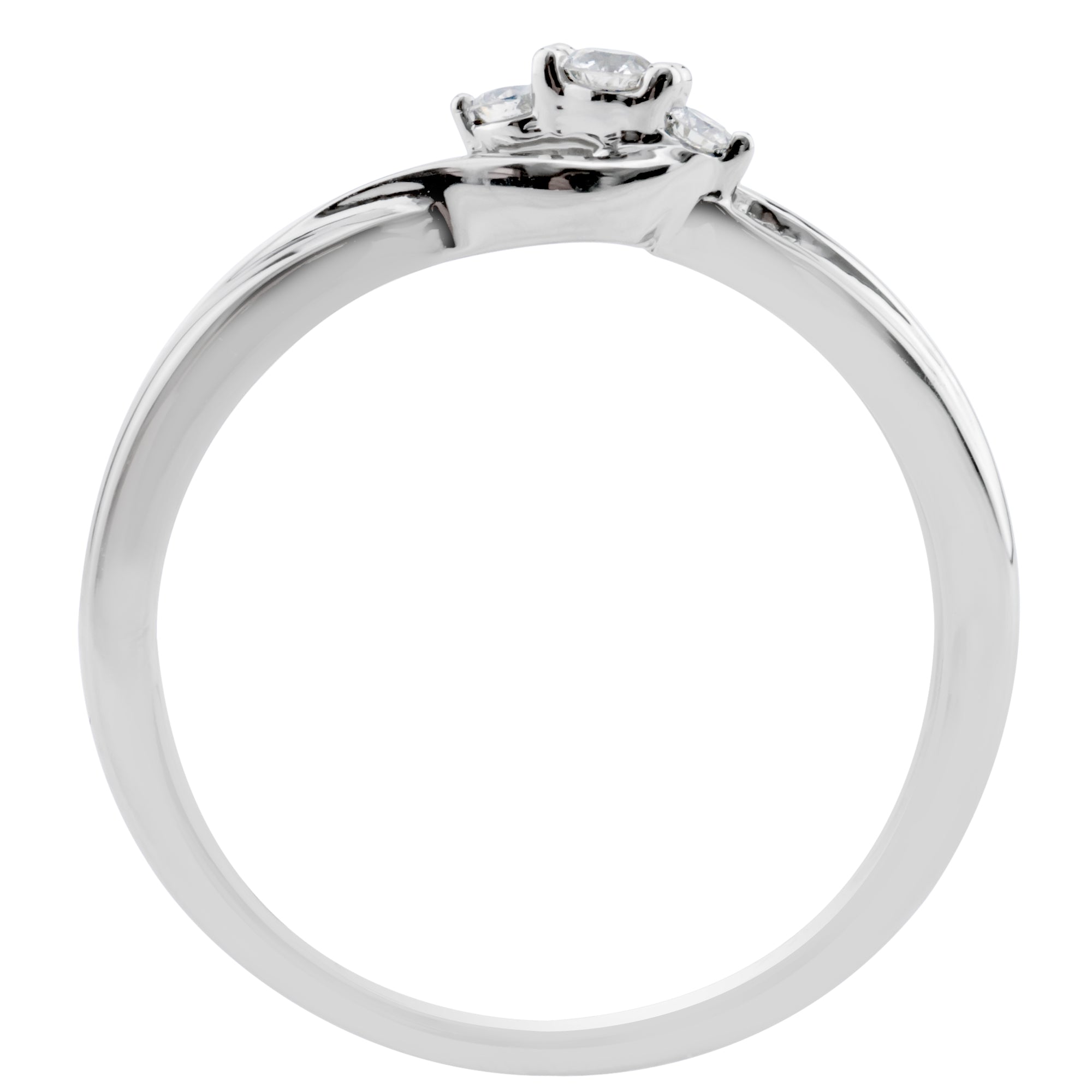 Diamond Three Stone Promise Ring in 10kt White Gold (1/10ct tw)