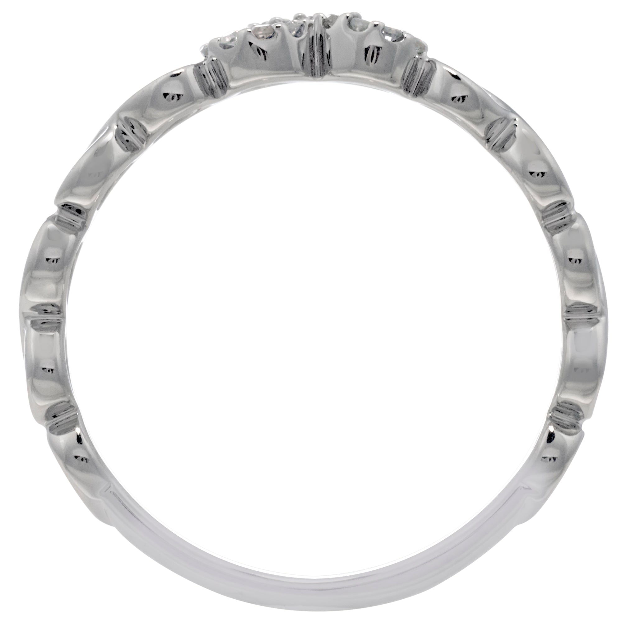 Diamond Infinity Ring in Sterling Silver (1/20ct tw)