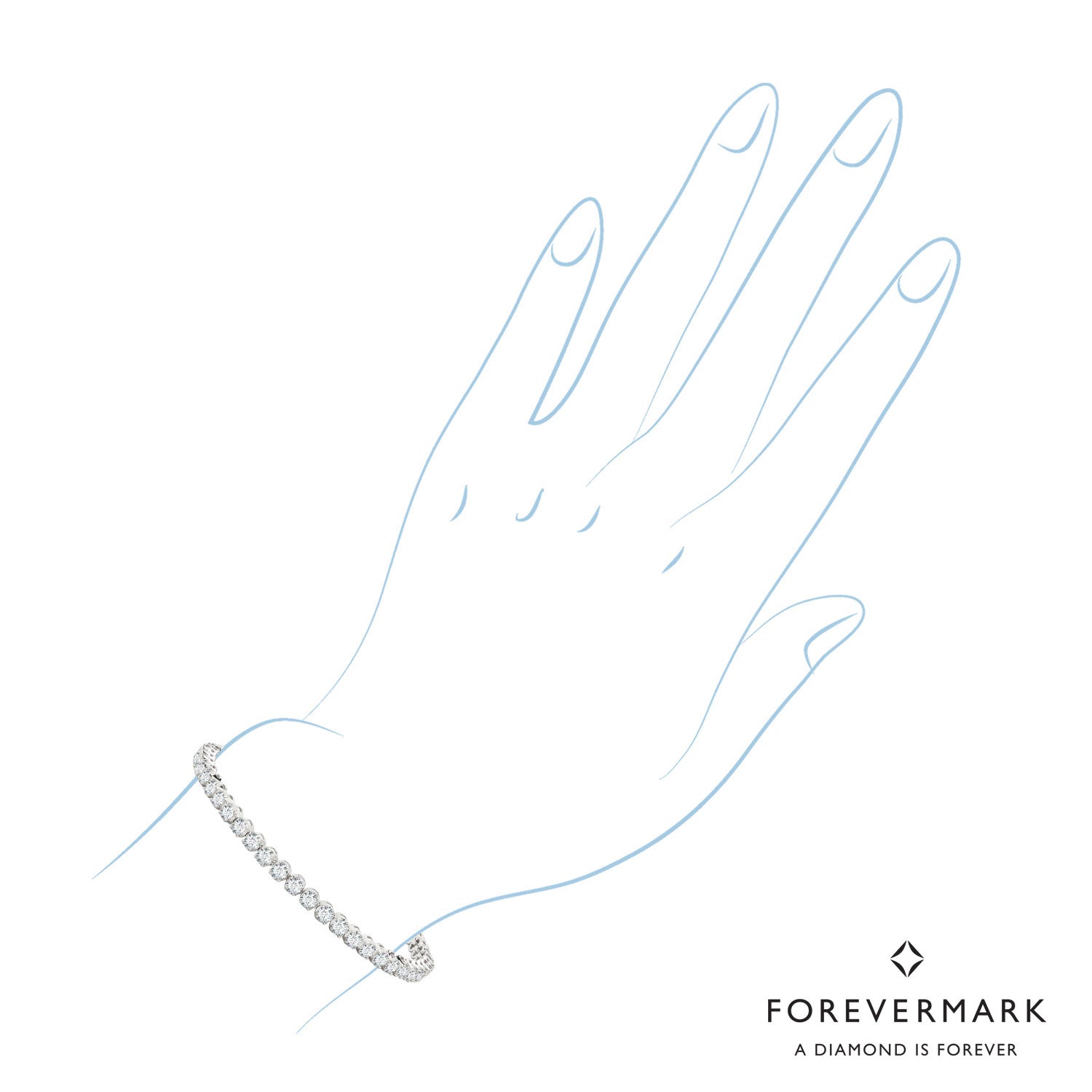 De Beers Forevermark Diamond Tennis Bracelet in 18kt White Gold (5ct tw)