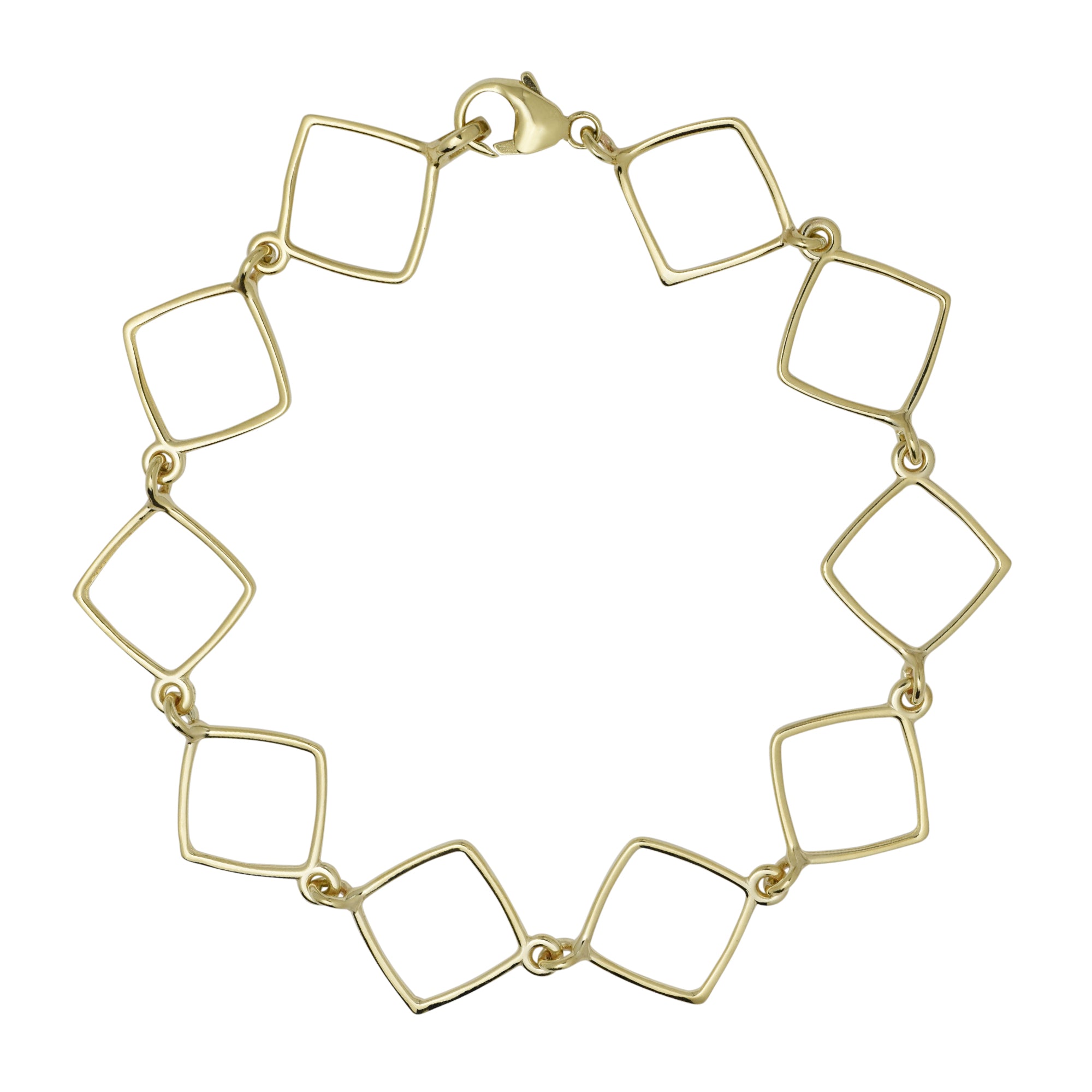 Square Link Bracelet in 14kt Yellow Gold