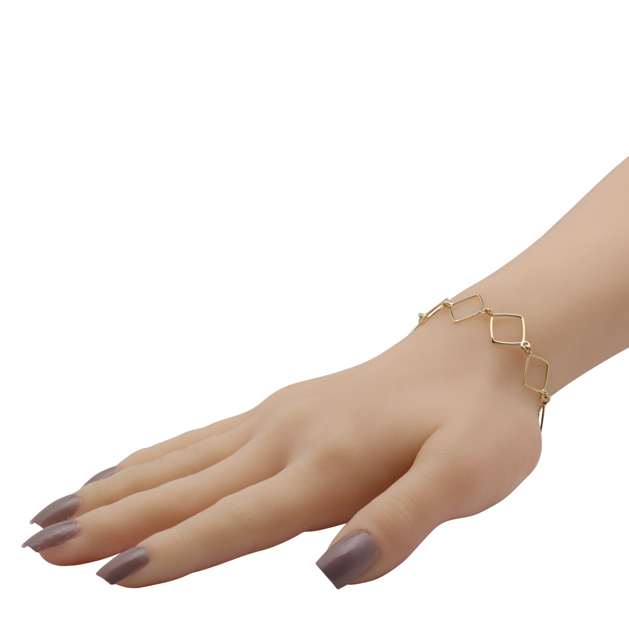 Square Link Bracelet in 14kt Yellow Gold