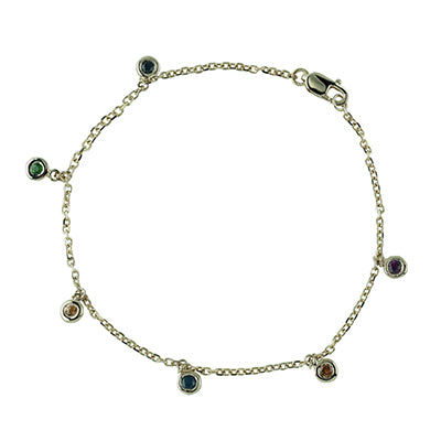 Multi Stone Bracelet in 14kt Yellow Gold