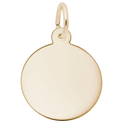 Rembrandt Disc Charm in 10kt Yellow Gold