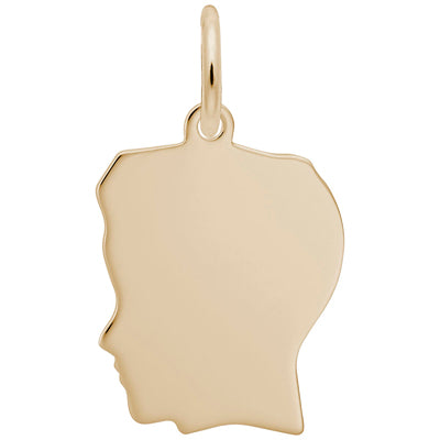 Rembrandt Boy Head Charm in 10kt Yellow Gold