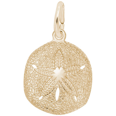 Rembrandt Sanddollar Charm in 10kt Yellow Gold