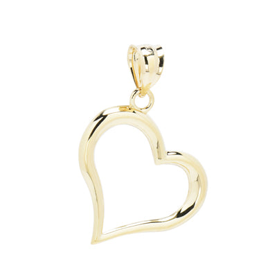 Open Heart Charm in 14kt Yellow Gold