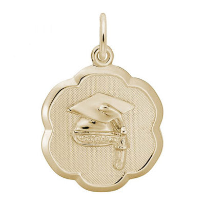 Rembrandt Graduation Cap Charm in 10kt Yellow