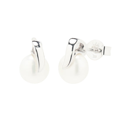 Freshwater Pearl Earrings in Sterling Silver (7mm)