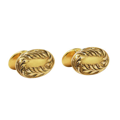 Estate Cuff Links in 14kt Yellow Gold