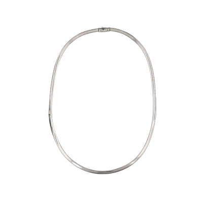 Omega Necklace in 14kt Yellow Gold and Sterling Silver (18 inches and 4mm wide)